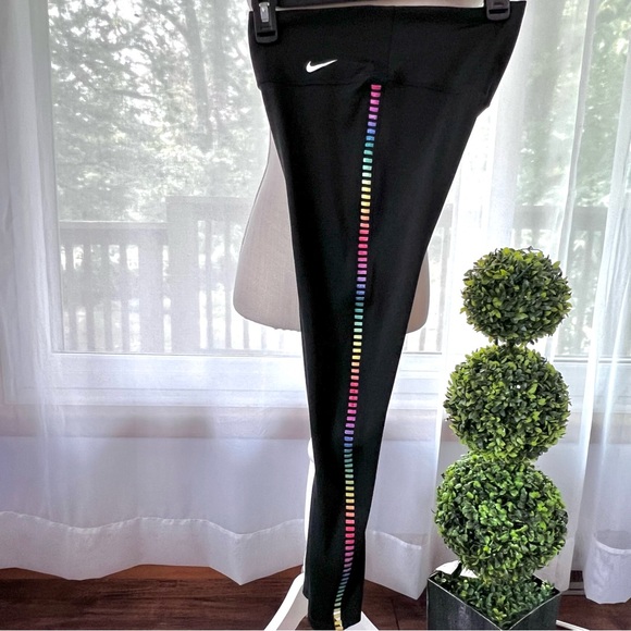 Nike One Rainbow Indy Ladder Leggings Black Size Small - Picture 2 of 16